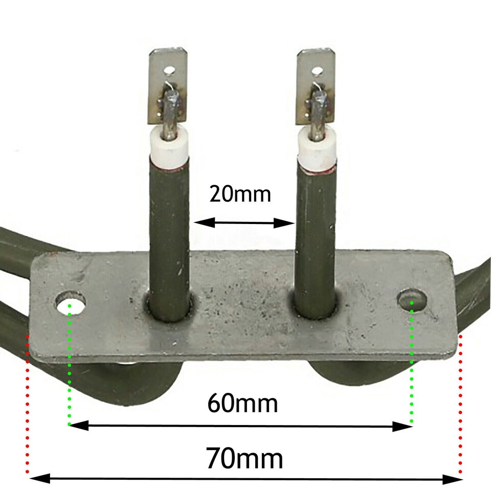image 1 of SPARES2GO 2 Turn Heater Element compatible with Electrolux Fan Oven Cooker (1900w, 230V)