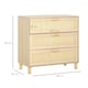 image 5 of HOMCOM Rattan Bedroom Chest of Drawers, 3 Drawers Storage Unit, Boho Dresser for Living Room, Hallway, Natural