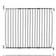 image 1 of Safetots Eco Screw Fit Baby Gate, Black, 110cm - 120cm, Stair Gate for Toddler and Baby, Screw Fit Safety Barrier, Easy Installation Safety Gate