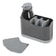 image 1 of Black Sink Caddy with Soap Dispenser