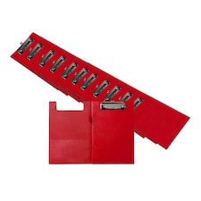 30 x A5 Red Foldover Clipboard with Pen Holder