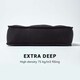 image 5 of Homescapes Black Faux Suede Dining Chair Booster Cushion Black