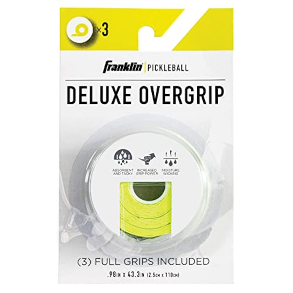 image 1 of Franklin Sports Pickleball Paddle Overgrips - Provides Extra Grip - Slight Tackiness - Durable & Strong - Optic
