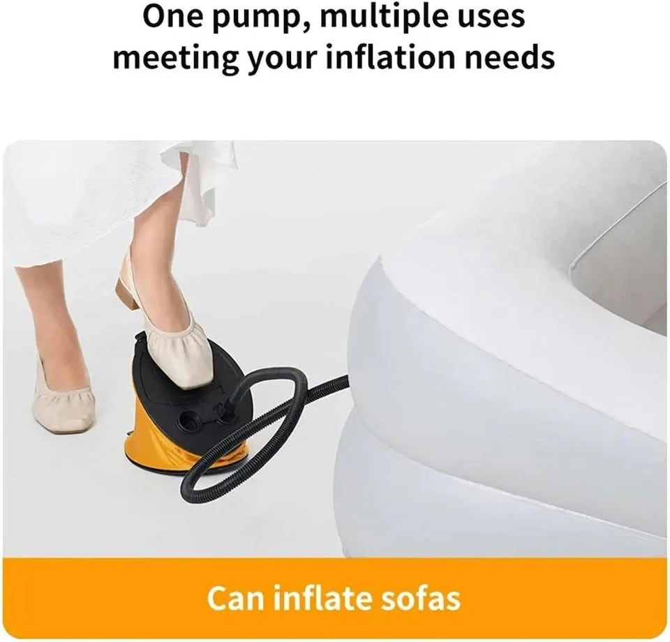 image 1 of 5 Litre Foot Pump Inflatable Manual Air Bed Mattress Paddling Pool Toys Compact