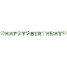 Amscan Kicker Party Paper Letters Happy Birthday Banner - Green/Black/White - One Size