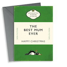 Cute Christmas Card - Best Mum - Penguin Book Parody
