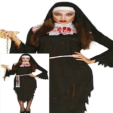 Fancy Dress Adult Zombie Nun - XL