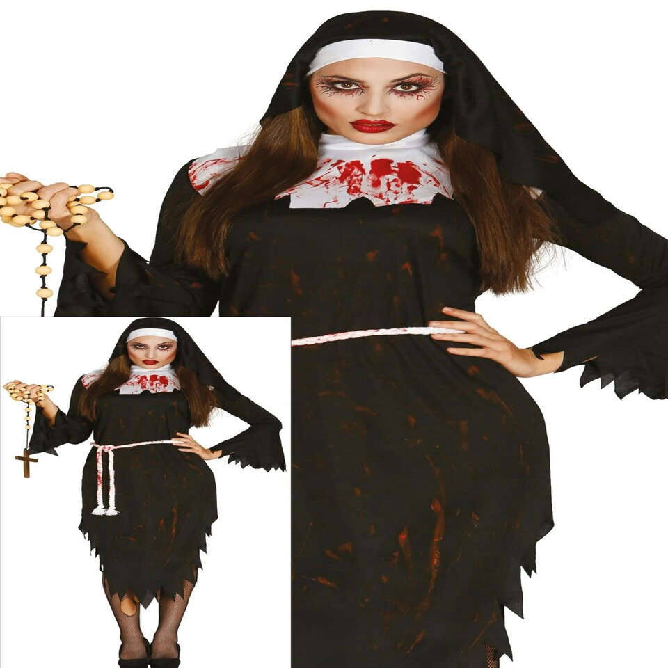 image 1 of Fancy Dress Adult Zombie Nun - XL