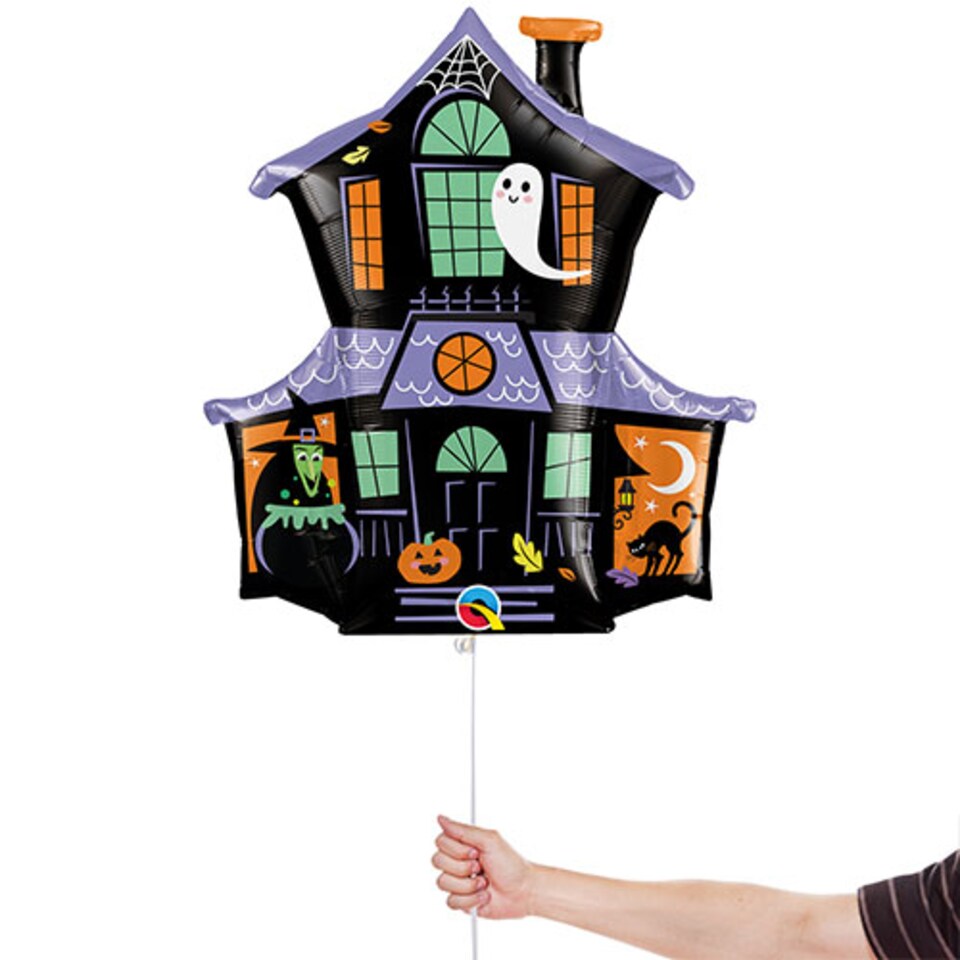 image 1 of Halloween Pumpkins & Banners Round Foil Helium Balloon 46cm / 18 in