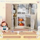 image 4 of HOMCOM Kids Kitchen Playset Pretend Toy Kitchen with Role Play Accessories, Sound and Light Effects, Phone, Storage Space