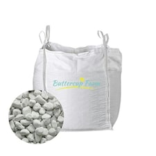50-70mm White Dover Cobbles - Premium Aggregate Bulk Bag - 850 kilos