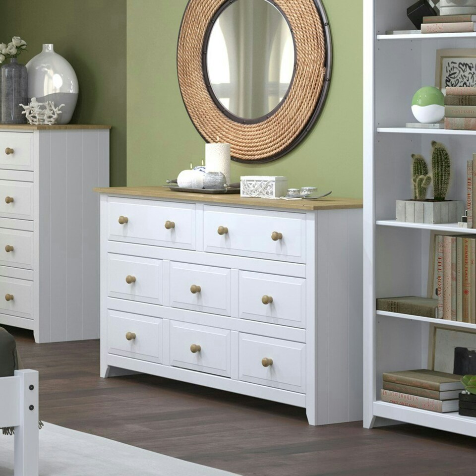 image 1 of Capri, 6+2 Drawer Large Chest White