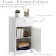 image 3 of Christow Bathroom Drawer Cabinet Wooden White Single Door Storage Cupboard Unit