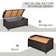 image 4 of Outsunny Rattan Outdoor Storage Bench with Aluminium Frame, Mixed Brown