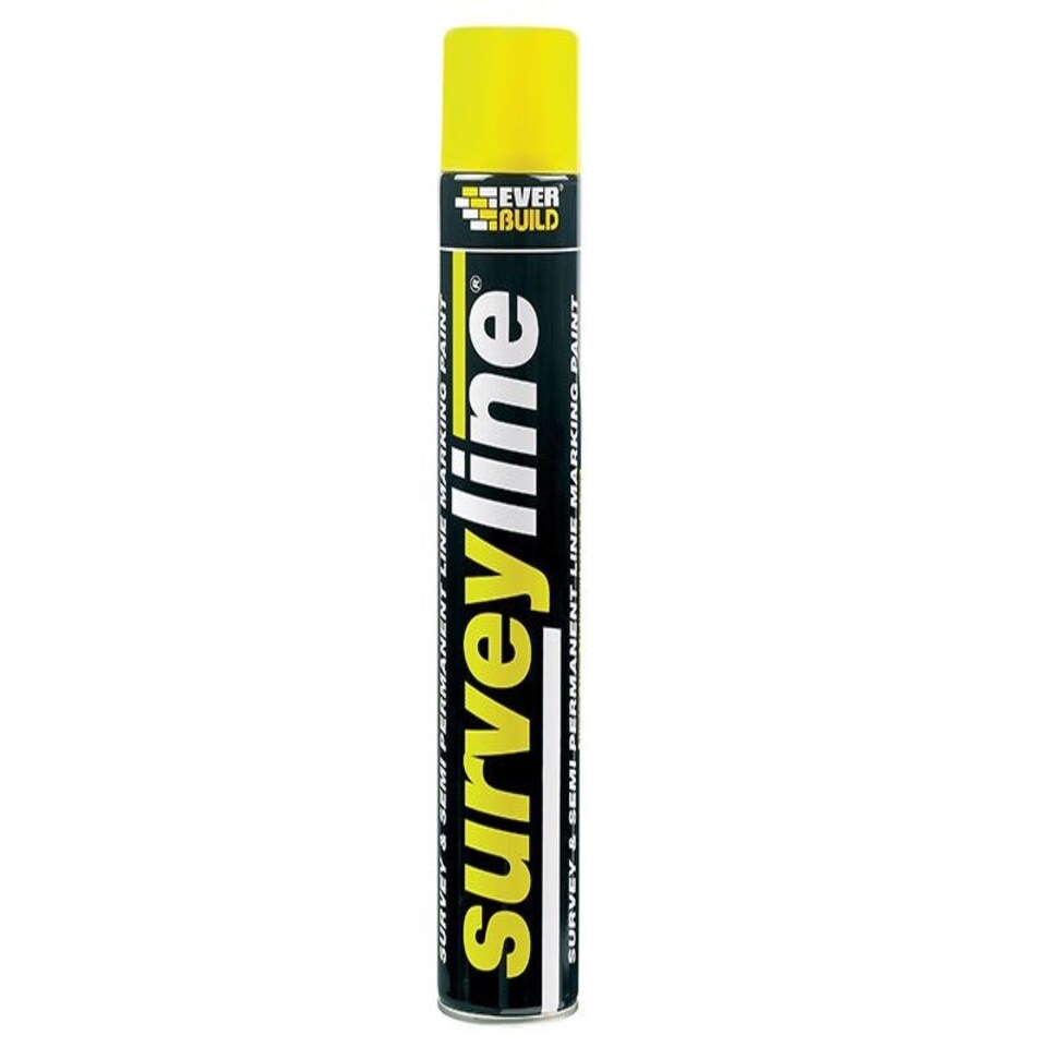 Everbuild Sika - Survey Line Marker Spray Yellow 700ml Yellow