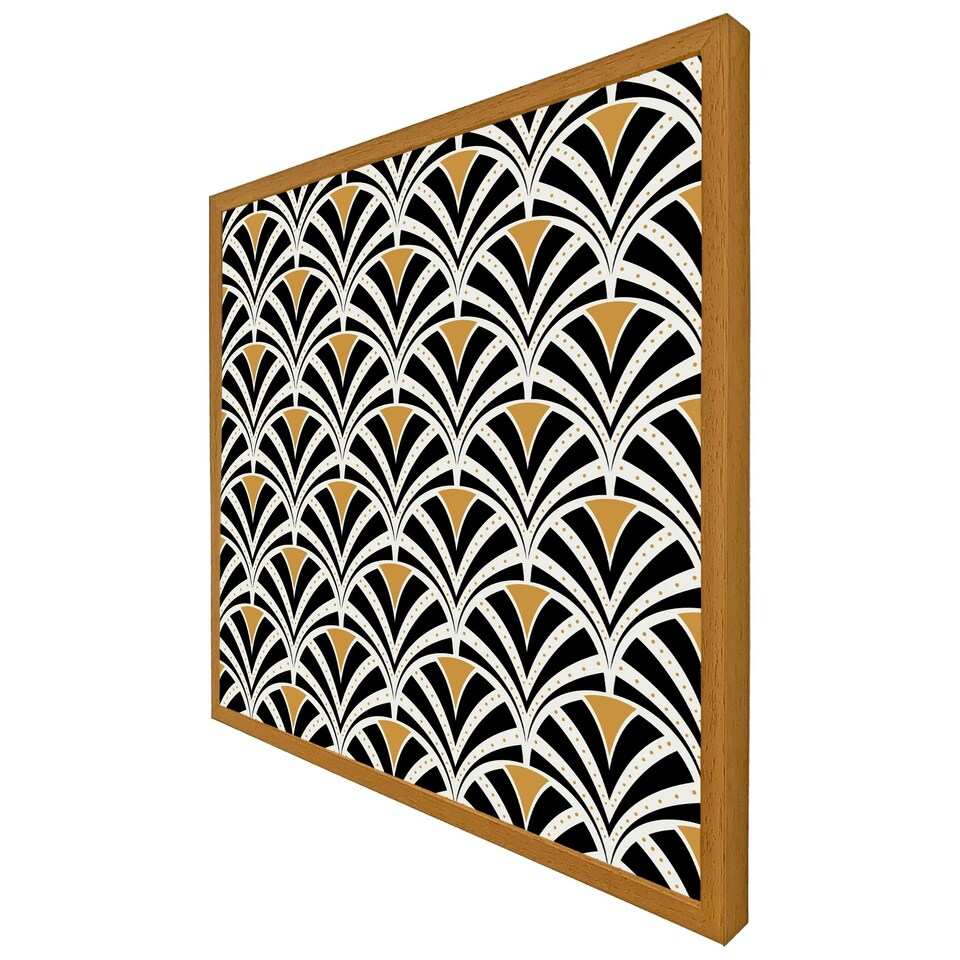 image 1 of Black & gold shells geometric (Picture Frame) Brown | XS