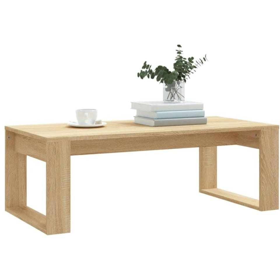 image 1 of Rectangular Coffee Table Living Room Furniture Oak Brown