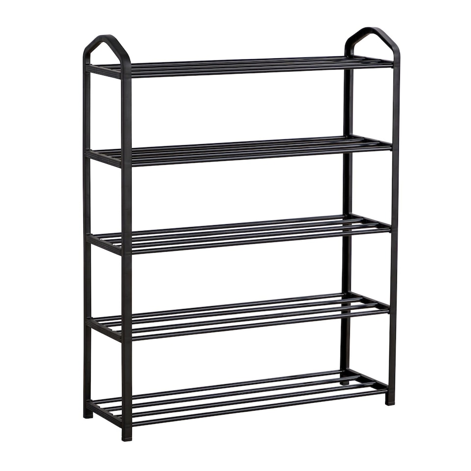 image 1 of 4 or 5 Tier Shoe Storage Rack Footwear Stand Shelf Hallway Entryway Organiser | Black
