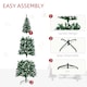 image 6 of HOMCOM 6FTPrelit Artificial Xmas Tree Holiday Décor w/ 300 Colourful LED Light