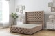 image 1 of Sloomy Luthor Mink Plush Divan Bed Base No Drawers With 54 Inch Wingback Headboard & 12 Inch Matching Footboard | Brown | Mink | Small Double | 1