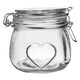 image 5 of Nicola Spring Heart Glass Storage Jars with Labels - 500ml - Clear Seal - Pack of 6