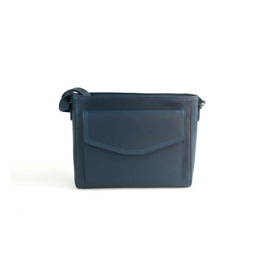image 1 of Eastern Counties Leather Autumn Leather Handbag - Ink - One Size Blue