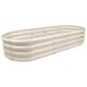 image 1 of Harbour Housewares Rounded Galvanised Steel Raised Garden Bed - 180cm x 90cm - Ivory
