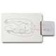 image 1 of line art of male body (Placemat & Coaster Set)