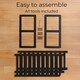 image 7 of Neo Black 3-Tier Bamboo Shoe Rack Stand Natural Wooden Shoe Storage Shelf for Hallway Bedroom Bathroom | Black | Black