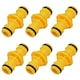 image 1 of 2 Way Male Straight Garden Hose Water Pipe Connector Fast Joiner Coupler 6pc
