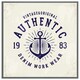 image 4 of Vintage anchor logo (Picutre Frame) White | M