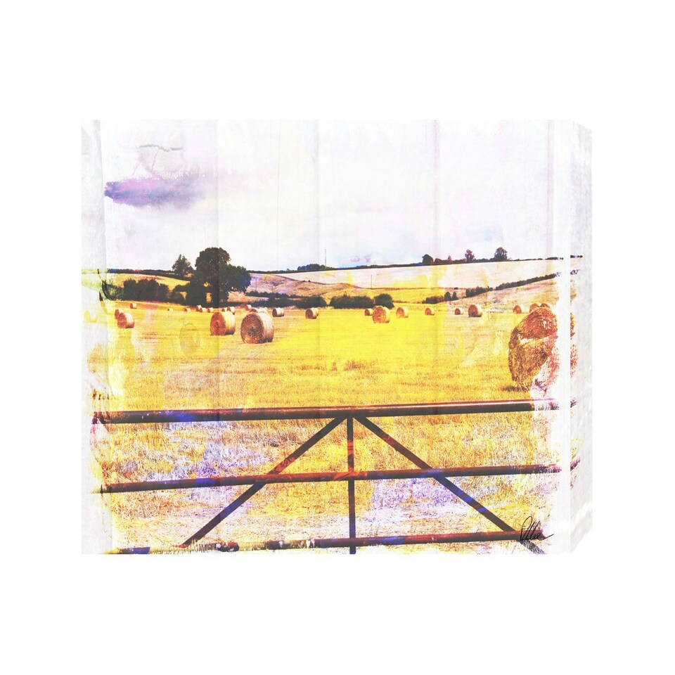 image 1 of Hay bale (Canvas Print) 36" x 24"