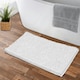 image 10 of Non Slip Bath Mat Water Absorbent Shower Mats Machine Washable Bathroom Rug, White | White