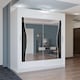 image 2 of Sliding Wardrobes 4U Stylish Wavy Mirror Sliding Wardrobe – 120cm to 203cm, Contemporary Bedroom Storage | White | White180cm | 180cm