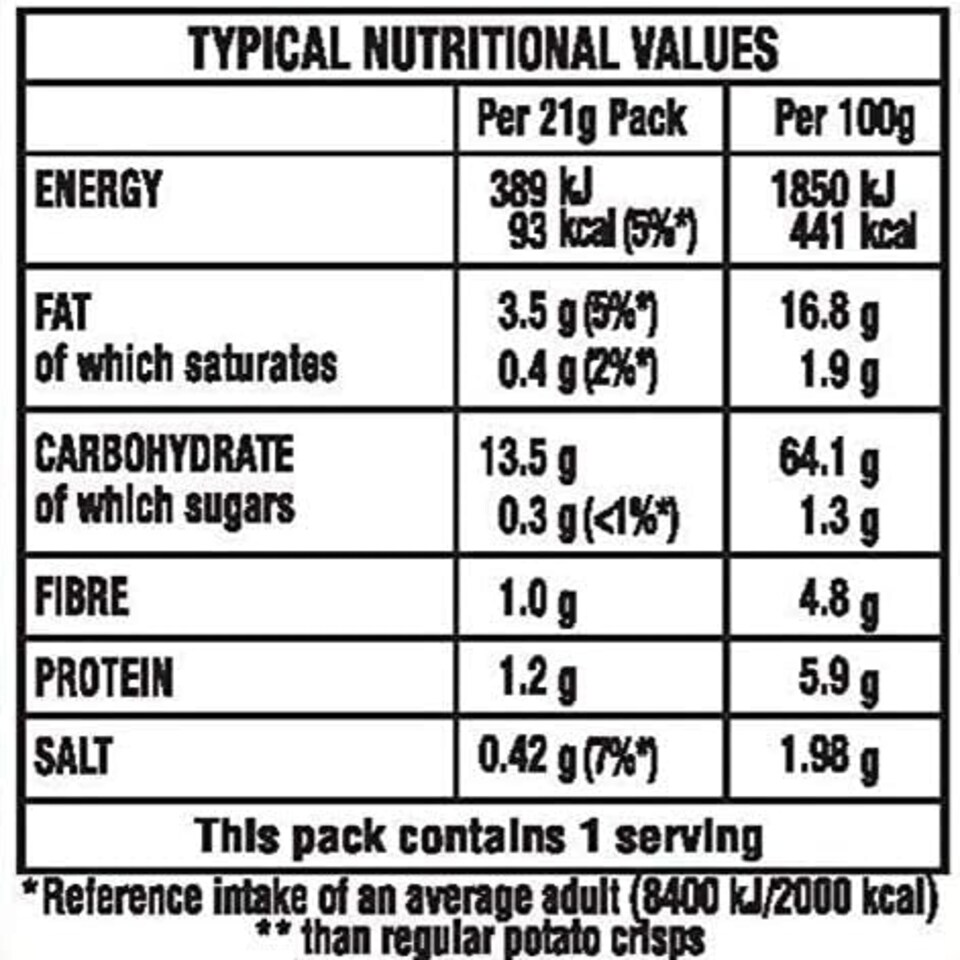 image 1 of Walkers French Fries Worcester Sauce Snacks Crisps 21g (Case of 32)