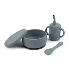 Tiny Dining 4pc Baby Silicone Suction Feeding Set - Tradewinds