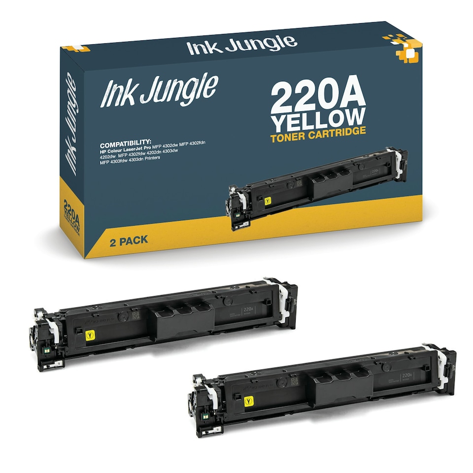 image 1 of 2x Compatible HP 220A Yellow Toner Cartridges Yellow