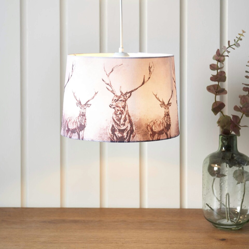 image 1 of Hamish Sepia Printed Shade