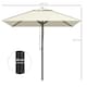 image 7 of Outsunny Sun Parasol with Vent, Table Umbrella for Patio, Garden, Pool, Beige