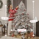 image 5 of HOMCOM 6ft Snow Flocked Christmas Tree with Realistic Tips, Wide Hinged Xmas Tree with Foldable Metal Stand, Easy Assembly for Home Decor | Green