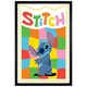 image 1 of Black Wooden Framed Stitch (Chequered Stitch) Maxi Poster
