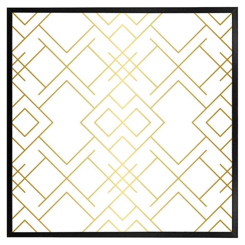 image 1 of Golden geo pattern (Picture Frame) Brown | XL