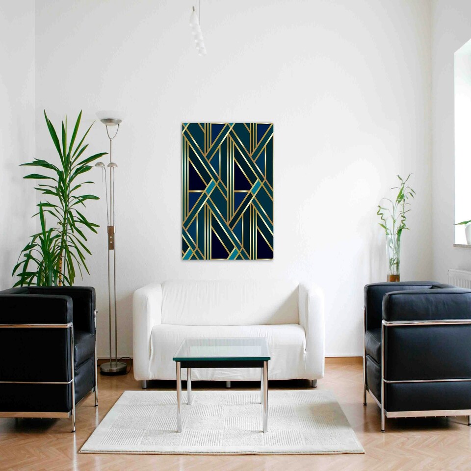 image 1 of Golden Art Deco (Canvas Print) 101 x 101 x 4cm