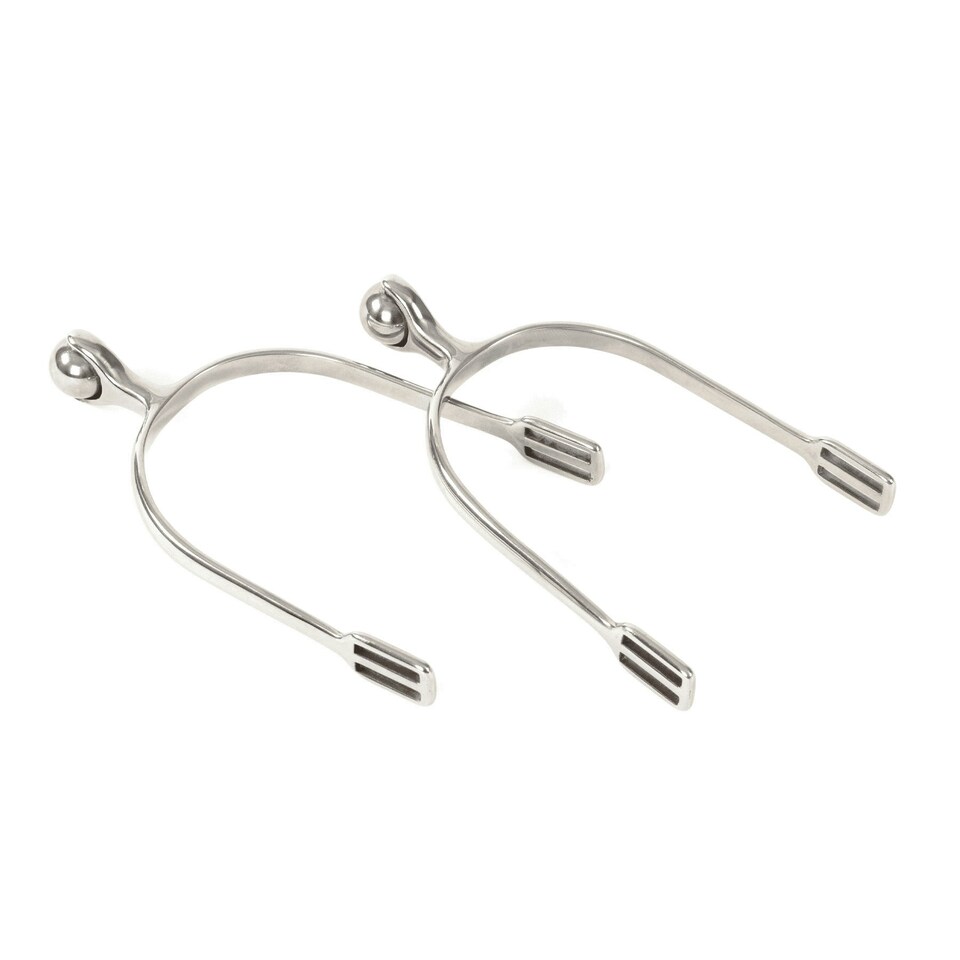 Shires Womens/Ladies Roller Ball Spurs - Silver - 20mm