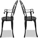 image 4 of Centurion Supports Prego 2-Large Garden and Patio Bistro Chairs with Armrests in Cast Aluminium Black
