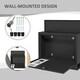 image 10 of HOMCOM Wall Mounted Letterbox Mailbox with Windows and Keys Easy to Install Black