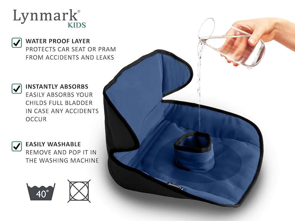 image 1 of Lynmark® Potty Training Car Seat Protector Cover with Middle Buckle Hole | Blue | Navy | 1