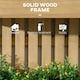 image 9 of Outsunny Wooden Garden Planters with Trellis Wall-mounted Raised Garden Bed