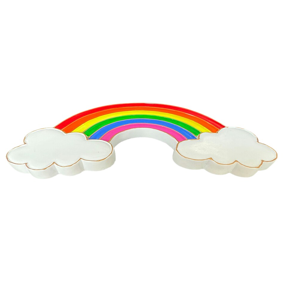 image 1 of Hand-Painted Rainbow Wall Art & Trinket - Symbol of Hope, Acceptance & Equality - Perfect Gift for Pride, Holi, & Diwali