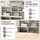 image 6 of COSTWAY Entryway Shoe Cabinet 2-in-1 Storage Shoe Bench White